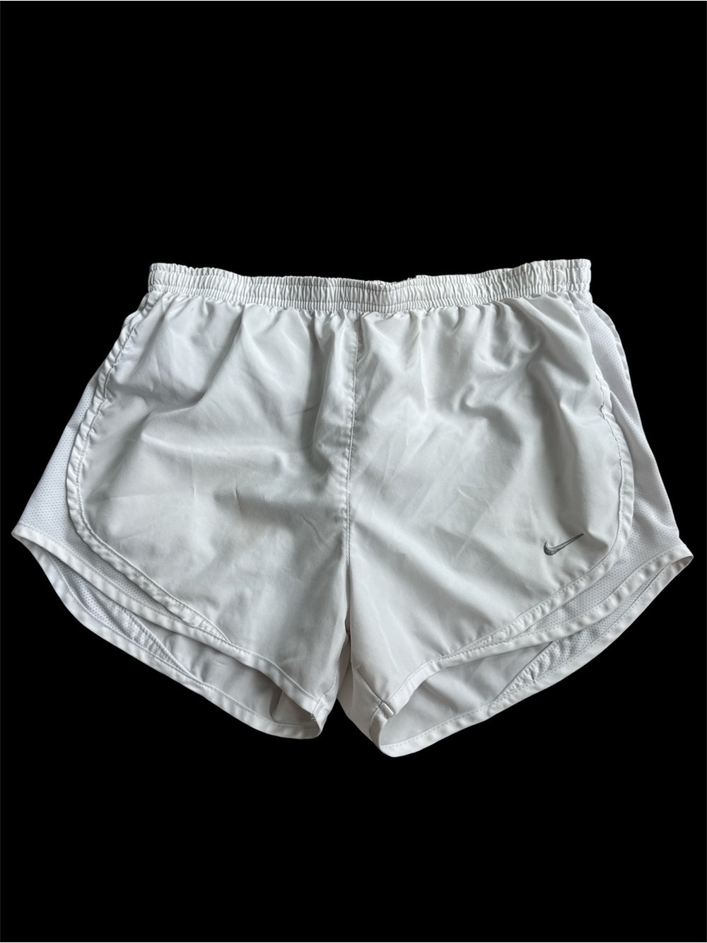 Nike White Women's Athletic Running Shorts with Subtle Swoosh Size S